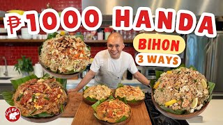 ₱1000 PANG HANDA  PANSIT BIHON 3 WAYS  Chef RV [upl. by Ahsaetal]