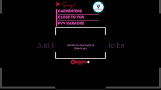 Carpenters  Close To You Karaoke Version shortvideo shorts karaoke music carpenter foryou [upl. by Hurlee]