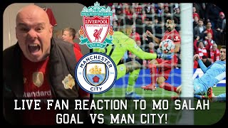 MO SALAH’S GOAL VS MANCHESTER CITY LIVE FAN REACTION ⚽⚽⚽ [upl. by Lecroy]