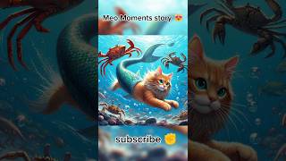 A mermaid cat and crabs cat sadstory cuteanimal sadstorys funny [upl. by Marb]