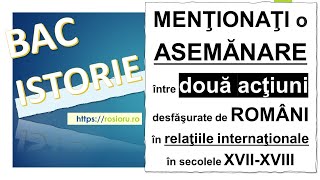 Bac Istorie Participarea românilor la relaţii internaţionale în sec XVIIXVIII [upl. by Fondea]