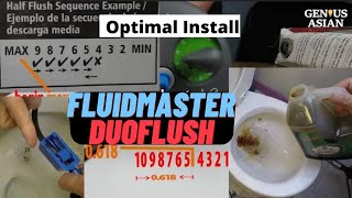 Optimal Install FLUIDMASTER DUOFLUSH without wasting water  dual flush conversion system [upl. by Ecyt]