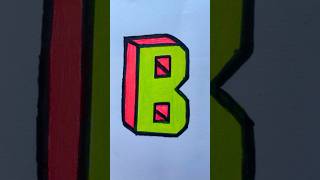 Draw B letter ❤️✍️drawing letter arts artist youtubeshorts shorts shortsfeed youtubeshorts [upl. by Elbertina32]