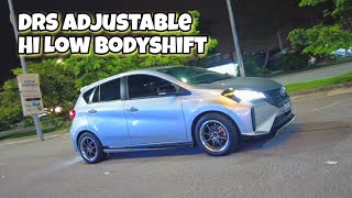 Myvi Gen3 pasang Adjustable DRS Hi Low Bodyshift [upl. by Mervin]