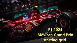 F1 2024 Mexican Grand Prix Starting Grid Full Lineup amp Key Drivers [upl. by Fi]