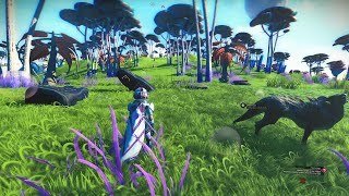 dynamically generated planet example  Modded spaceships traffic demo  No Mans Sky The Cursed [upl. by Safoelc]