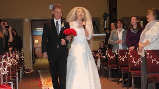 Bride surprises groom by singing down the aisle  Groom WEEPS  One of the first singing brides [upl. by Bordie491]