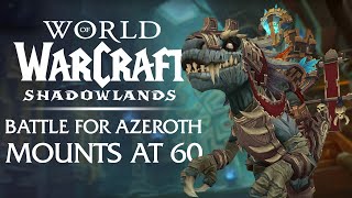 40 Battle for Azeroth MOUNTS Easily Obtainable in Shadowlands at Level 60 [upl. by Esinert92]