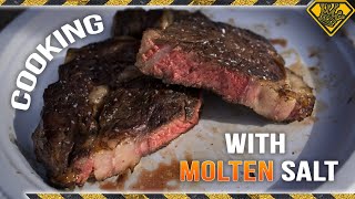 Cooking Steak with Molten Salt TKOR Explores Cooking A Steak With Salt [upl. by Pavyer]