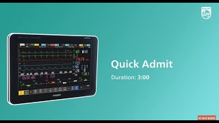 Admit a patient at the IntelliVue bedside monitor using Quick Admit [upl. by Jeminah648]