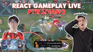 React Gameplay Live BTR ZhanQ  DaddyQ  LucasNB Real Jungler GOD di Luar China  Honor of Kings [upl. by Anim467]