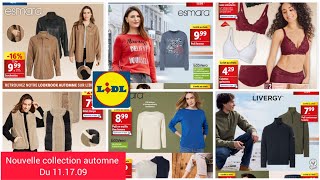 😱 CATALOGUE LIDL DU 11 AU 17 SEPTEMBRE 24 💥 NOUVELLES COLLECTIONS HOMME ET FEMME ET BRICOLAGE [upl. by Airtened]