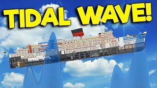 APOCALYPSE TIDAL WAVE DESTROYS SHIP  Sinking Simulator 2 Gameplay [upl. by Doraj]