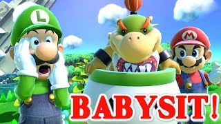 Mario And Luigi Babysit Bowser Jr  Super Smash Bros Ultimate Movie [upl. by Bergh]