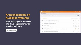 Announcements on the Audience Web App  Pigeonhole Live [upl. by Edahc411]