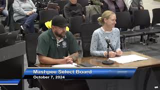 Mashpee Select Board  10072024 [upl. by Eemaj720]