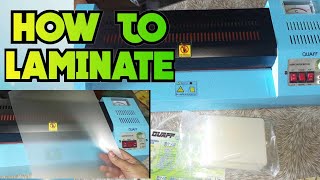 Paano gamitin ang QUAFF laminating machine 2024  How to laminate [upl. by O'Carroll]