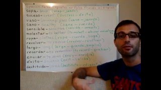 Free Spanish Lessons 128 False friendsFalse cognates 2  Video 1 of 2 [upl. by Bamberger]