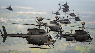 Guinness record and last flight of OH58D Kiowa Warrior helicopters [upl. by Neysa451]