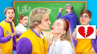 L’INTELLO EST AMOUREUSE DE LA PERSONNE LA PLUS POPULAIRE  Les Amours à l’École par 123 GO TRENDS [upl. by Spalla461]