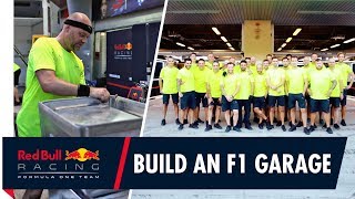 How to build an F1 garage  Red Bull Racing get set up for the Abu Dhabi Grand Prix [upl. by Aitnwahs548]