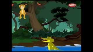 Panchatantra Stories 01  Marathi Goshti  Makad Ani Magar  Monkey and Crocodile [upl. by Saixela]