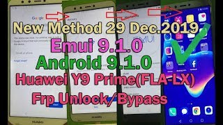 New Method 29 Dec2019 Huawei Y9 Prime FLALX2Frp UnlockBypass Google Lock Android 91Emui 91 [upl. by Hattie]