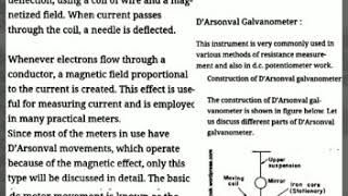 DArsonval Galvanometer BY MR A VISHWANATH [upl. by Shugart643]