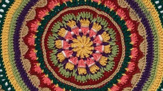 How to Crochet Easy Mandala Stitch Along Rnds 1  10 [upl. by Teiv]