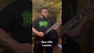 Mordred plays riffs from our upcoming song “Leeches” ltdguitars fishmanfluence evertune metal [upl. by Forelli]