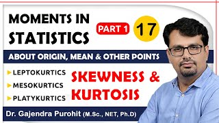 Skewness amp Kurtosis  Moments  Leptokurtic Mesokurtic Platykurtic [upl. by Blatman]