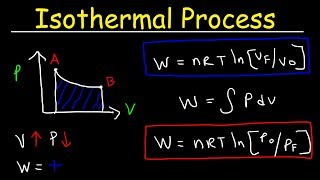 Isothermal process Thermodynamics  Work Heat amp Internal Energy PV Diagrams [upl. by Mcnair]