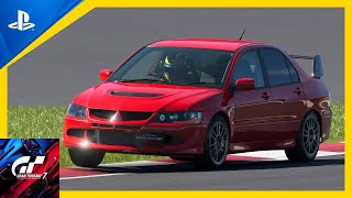 Gran Turismo 7  Fuji International Speedway Short  Mitsubishi Lancer Evolution VIII MR GSR [upl. by Elaina]