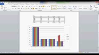 انشاء مخطط بيانى لجدول فى word 2010 [upl. by Shaylynn]