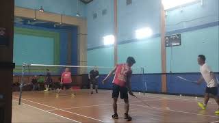 badminton desa ajum firman Baden vs Ade virman match panas bulan ini [upl. by Frodin]