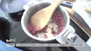 RECETTE  Tournedos de boeuf sauce à la moelle et pommes de terre sautées [upl. by Nordgren]