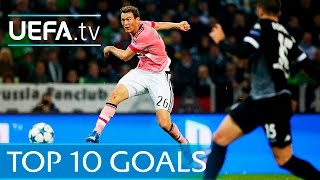 UEFA Champions League 201516  Top ten goals [upl. by Enaile]