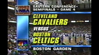 NBA On NBC  Cavs  Celtics 1992 ECSF G4 Highlights [upl. by Izmar]