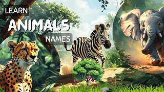 Animals names for kids I Kids English educational video [upl. by Alih853]