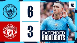 Extended Highlights  Man City 63 Man United  Haaland and Foden hattricks [upl. by Ettevets144]