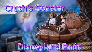 Crushs Coaster  Disneyland Paris  Theme Park  Disneyland Rides  Walt Disney Studio  4K Videos [upl. by Wolfe]