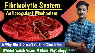 Fibrinolytic SystemAnticoagulant Mech Blood Coagulation Physio LecturesMBBS hindi Ashish [upl. by Con370]