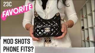 Chanel Unboxing Small Hobo Bag 23C  Mod Shots  Chanel LV [upl. by Sibbie]