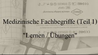 Medizinische Fachbegriffe Teil 1 Übersetzung zum lernen und üben [upl. by Annoit]