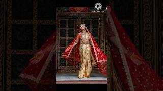 Bridel saari vs lehenga 👩‍❤️‍👨💃👩‍🎤🧑‍🏭 youtubeshorts beautifulshouse graceful look in saari [upl. by Acenom]