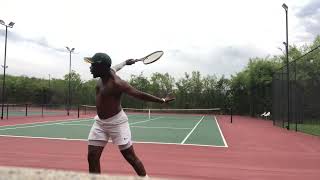 ⚡️ONEHANDED BACKHAND SHADOW SWINGS 💥tennis tenniswitheric coacheric fitwithcoache ectacademy [upl. by Ahsercal]