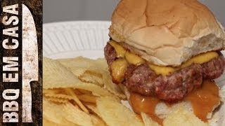 RECEITA DE TEXAS BURGER COM UM DELICIOSO MOLHO PICANTE 3 CARNES [upl. by Benildas329]