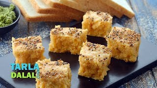 Bread Dhokla Instant Bread Dhokla by Tarla Dalal [upl. by Lyrem]