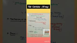 Tablet cetrizine 10 mg use and side effects dose [upl. by Adnim]