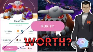 SHADOW HEATRAN worth catching PvP Raid Attacker Purify etc Everything Explained  Pokémon Go [upl. by Erich]